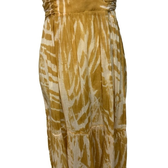 Amanda Bond Emma Dress Gold Leaf Hand Dyed One of a Kind Maxi Dress M/L - Picture 3 of 12